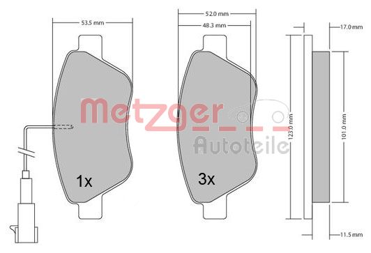 METZGER Első fékbetét 1170102_METZ