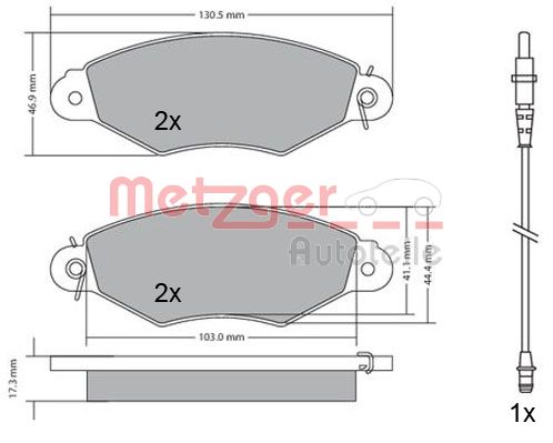 METZGER Első fékbetét 1170115_METZ