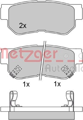 METZGER Hátsó fékbetét 1170119_METZ