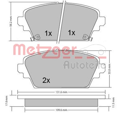 METZGER Első fékbetét 1170124_METZ