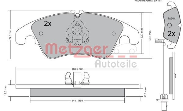 METZGER Első fékbetét 1170127_METZ