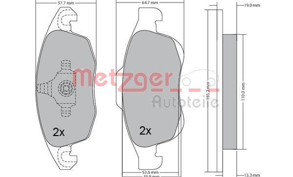 METZGER Első fékbetét 1170129_METZ