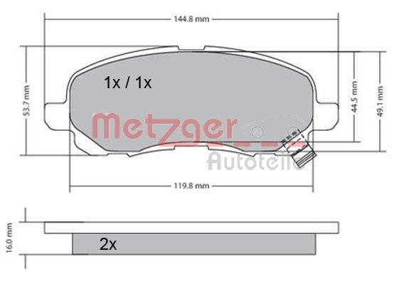 METZGER Első fékbetét 1170133_METZ