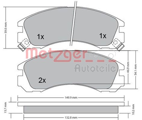 METZGER Első fékbetét 1170135_METZ