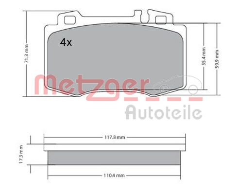 METZGER Első fékbetét 1170137_METZ