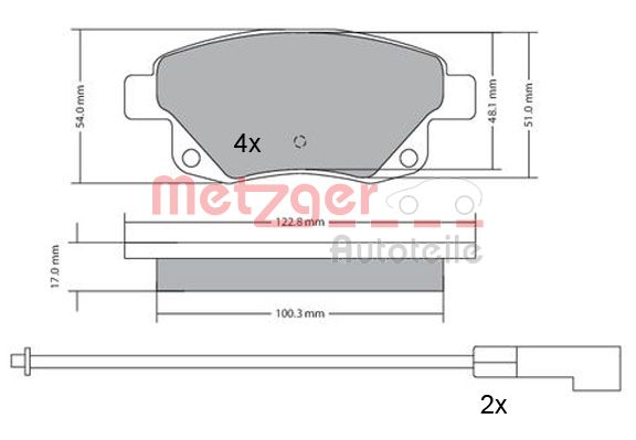 METZGER Hátsó fékbetét 1170138_METZ