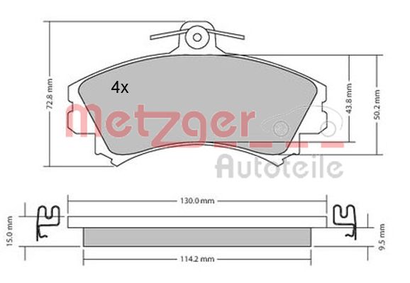 METZGER Első fékbetét 1170143_METZ