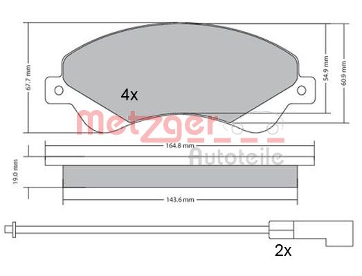 METZGER Első fékbetét 1170146_METZ