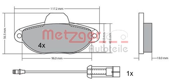 METZGER Első fékbetét 1170147_METZ