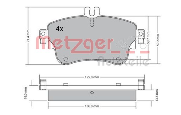 METZGER Első fékbetét 1170149_METZ