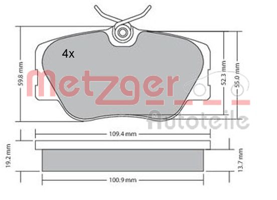 METZGER Első fékbetét 1170151_METZ