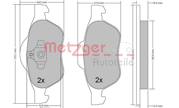 METZGER Első fékbetét 1170155_METZ