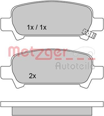 METZGER Hátsó fékbetét 1170167_METZ