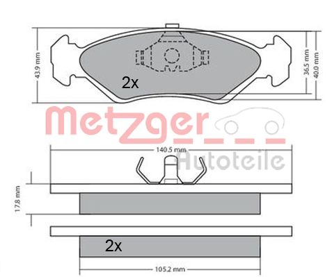 METZGER Első fékbetét 1170181_METZ