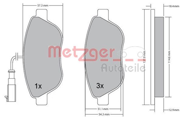 METZGER Első fékbetét 1170185_METZ