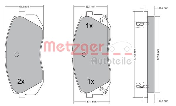 METZGER Első fékbetét 1170186_METZ