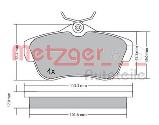 METZGER Hátsó fékbetét 1170192_METZ