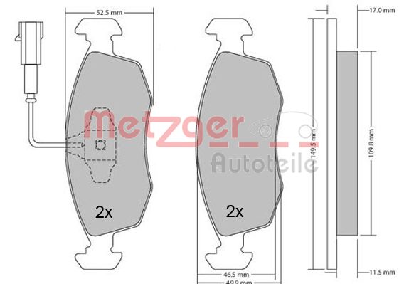 METZGER Első fékbetét 1170202_METZ