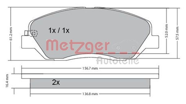 METZGER Első fékbetét 1170205_METZ