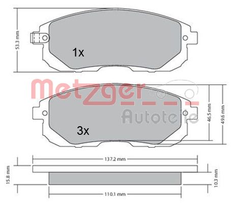 METZGER Első fékbetét 1170208_METZ