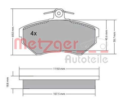 METZGER Első fékbetét 1170214_METZ