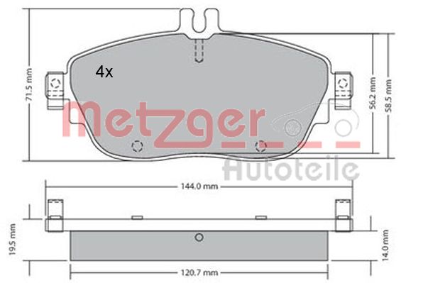 METZGER Első fékbetét 1170215_METZ