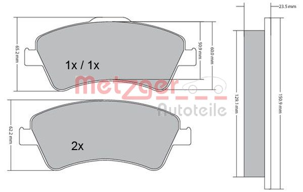 METZGER Első fékbetét 1170220_METZ