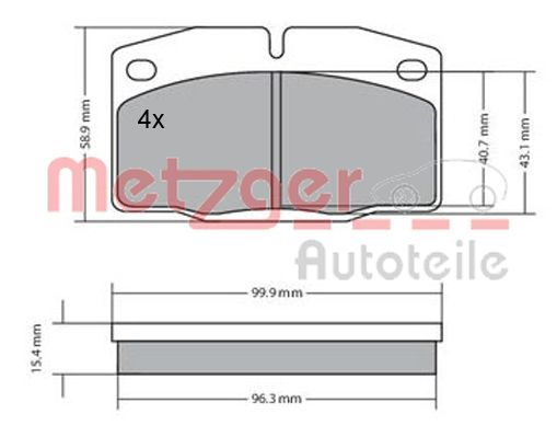 METZGER Első fékbetét 1170234_METZ