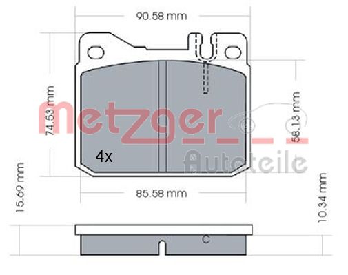 METZGER Első fékbetét 1170244_METZ