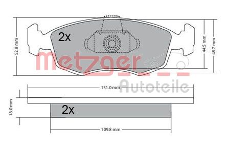 METZGER Első fékbetét 1170249_METZ