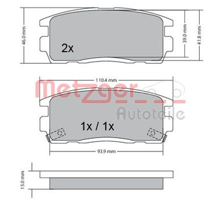 METZGER Hátsó fékbetét 1170256_METZ