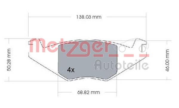 METZGER Első fékbetét 1170257_METZ