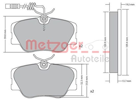 METZGER Első fékbetét 1170258_METZ