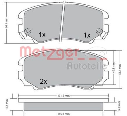 METZGER Első fékbetét 1170262_METZ