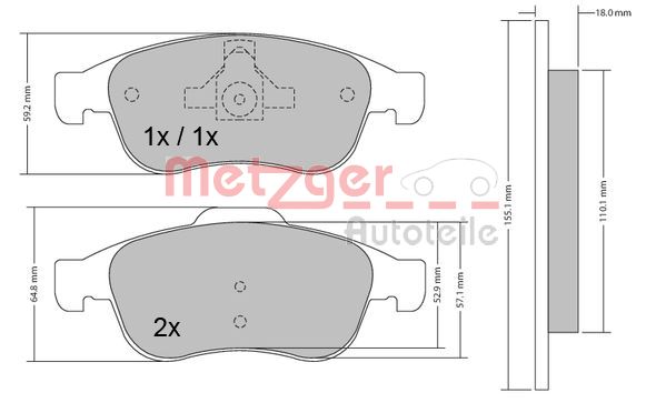 METZGER Első fékbetét 1170265_METZ