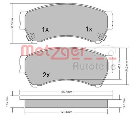 METZGER Első fékbetét 1170270_METZ