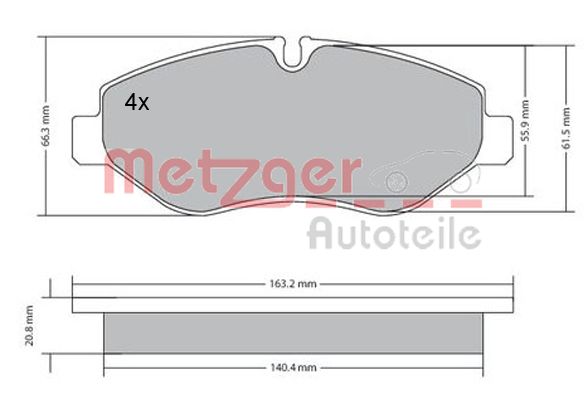 METZGER 1170271_METZ Első fékbetét