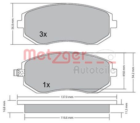 METZGER Első fékbetét 1170275_METZ