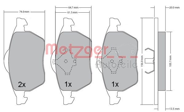 METZGER Első fékbetét 1170278_METZ