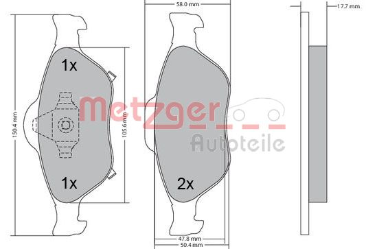 METZGER Első fékbetét 1170287_METZ