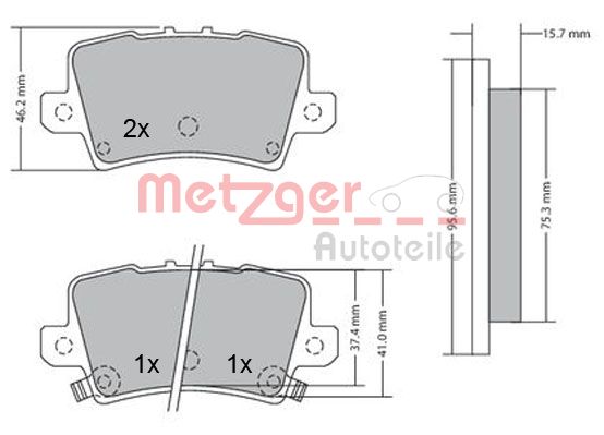 METZGER Hátsó fékbetét 1170288_METZ