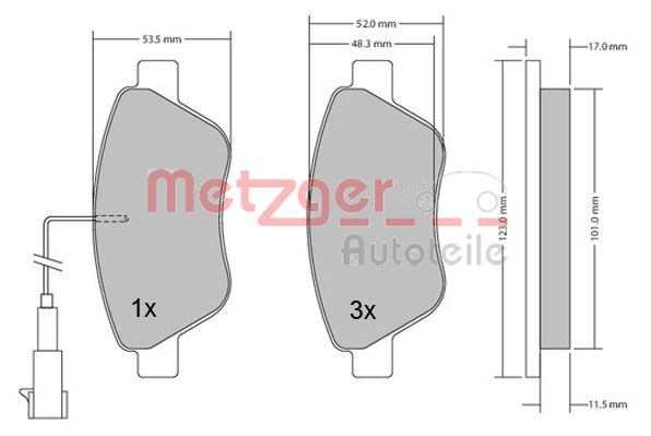 METZGER Első fékbetét 1170296_METZ