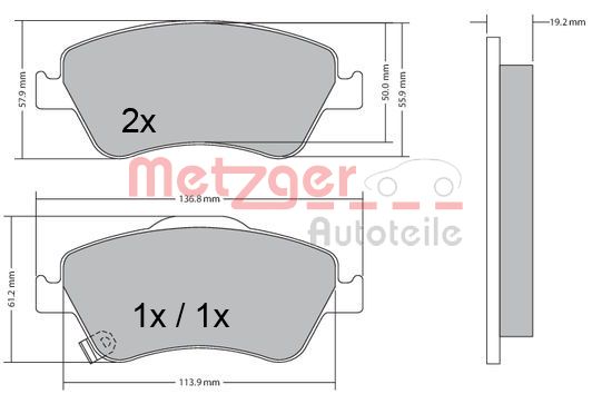 METZGER Első fékbetét 1170299_METZ