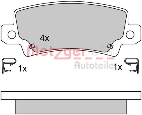 METZGER Hátsó fékbetét 1170304_METZ