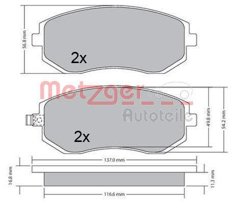 METZGER Első fékbetét 1170312_METZ