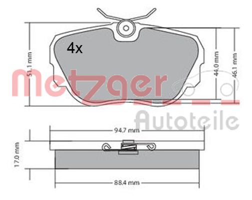 METZGER Első fékbetét 1170316_METZ