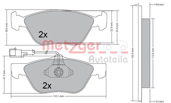 METZGER Első fékbetét 1170321_METZ