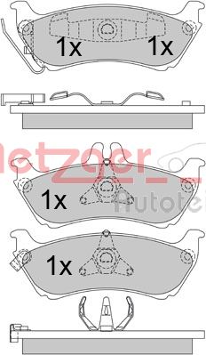 METZGER Hátsó fékbetét 1170339_METZ