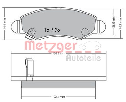 METZGER Első fékbetét 1170340_METZ