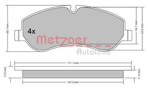 METZGER Első fékbetét 1170349_METZ